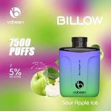 Вейп Vabeen Billow 7500 дръпки Зелена Ябълка ICE ел. цигара наргиле