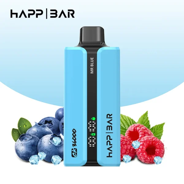 Вейп HAPP 36000 дръпки Mr. Blue – електронна цигара с наситен плодов микс