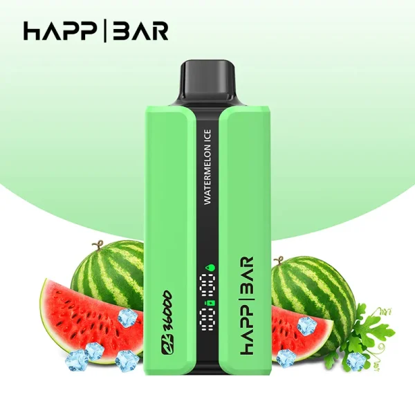 Вейп HAPP 36000 дръпки Watermelon Ice – ел. цигара с дисплей и охлаждащ ефект