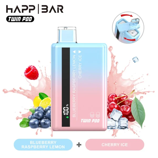 Вейп HAPP DUO 35000 дръпки – Боровинка Малина Лимон / Череша Айс