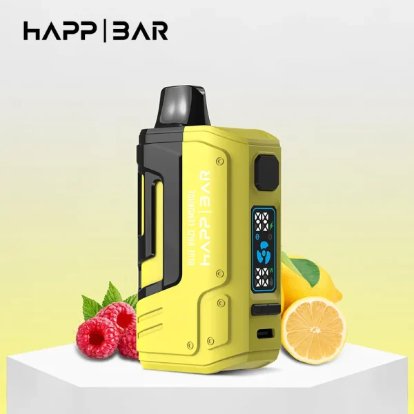 Вейп HAPP Bar BST 15000 дръпки Blue Razz Lemonade – електронна цигара с дисплей и плодово-цитрусов вкус