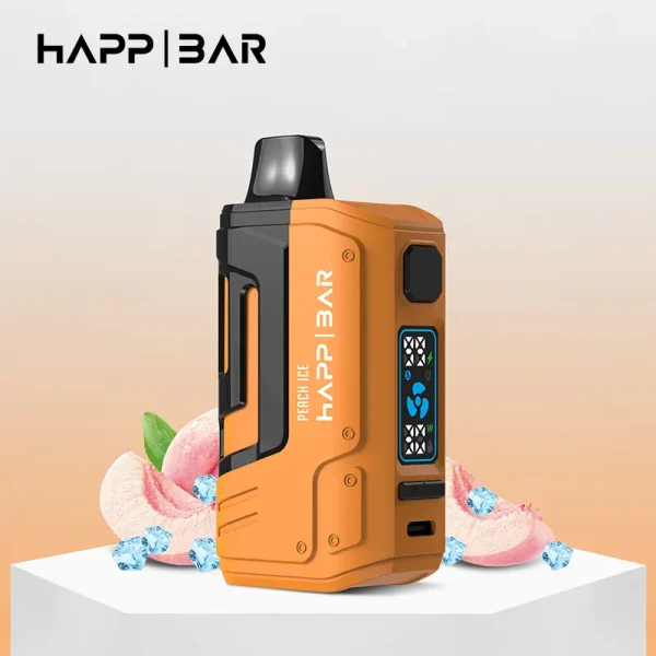 Вейп HAPP Bar BST 15000 дръпки Праскова Айс – електронна цигара с леден вкус и дисплей