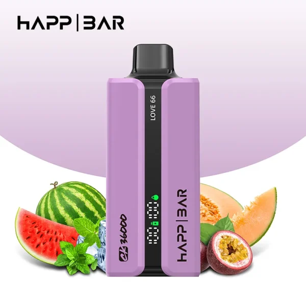 Вейп HAPP 36000 дръпки Love 66 – ел. цигара с дисплей и охлаждащ ефект