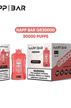 Вейп HAPP 30000 дръпки Cherry Ice – електронна цигара с дисплей, охлаждащ ефект и 2% никотин