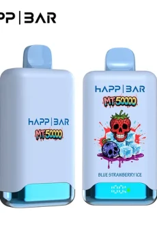 Вейп HAPP MT50000 – Blue Strawberry Ice, 50 000 дръпки, 5% никотин, с дисплей и USB-C