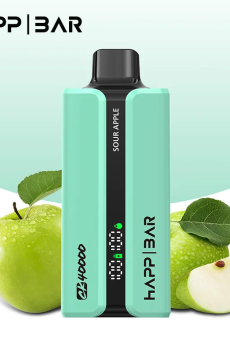 Вейп HAPP 40 000 дръпки – Sour Apple, 5% никотин, с дисплей