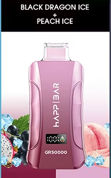Вейп HAPP GR50000 – 50 000 дръпки, Black Dragon Ice / Peach Ice, 5% никотин, с дисплей и двойни вкусове