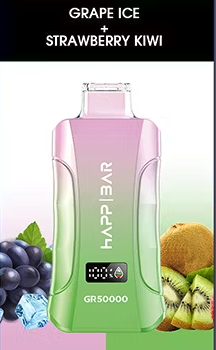 Вейп HAPP GR50000 – 50 000 дръпки, Grape Ice / Strawberry Kiwi, 5% никотин, с дисплей и двойни вкусове