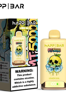 Вейп HAPP MT50000 – Lemon Hail, 50 000 дръпки, 5% никотин, с дисплей и USB-C