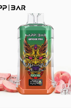 Вейп HAPP MEGA 100 000 дръпки – Peach Hail, 2% никотин, с дисплей