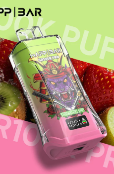 Вейп HAPP MEGA 100 000 дръпки – Strawberry Kiwi, 2% никотин, с дисплей