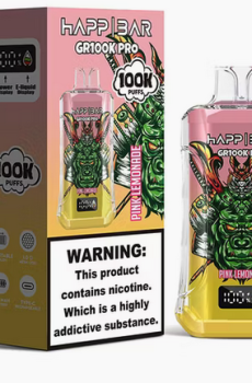 Вейп HAPP MEGA 100 000 дръпки – Pink Lemonade с дисплей
