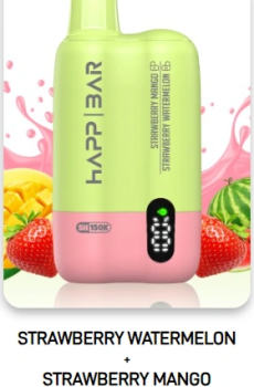 HAPP BAR SH150K 150 000 дръпки – Ягода Диня + Ягода Манго с дисплей