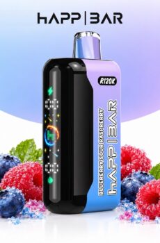 HAPP R120K – Blueberry Sour Raspberry, 120 000 дръпки, с дисплей