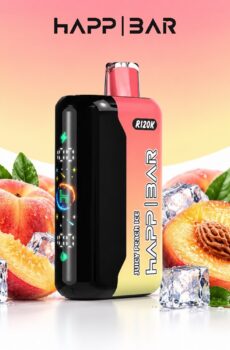 HAPP R120K – Juicy Peach Ice, 120 000 дръпки, с дисплей