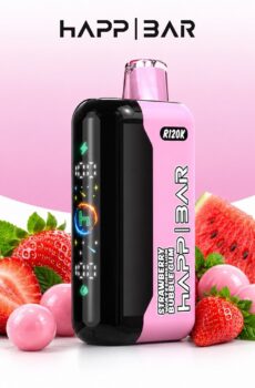HAPP 120 000 дръпки – Strawberry Watermelon Bubble Gum, с дисплей