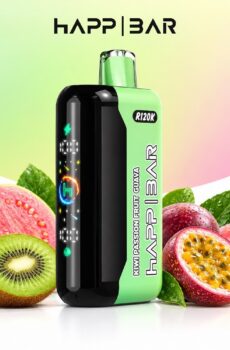 HAPP R120K – Kiwi Passion Fruit Guava, 120 000 дръпки, с дисплей