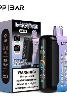 Вейп HAPP R120K – Blueberry Sour Raspberry, 120 000 дръпки, с дисплей