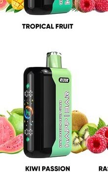 Вейп HAPP R120K – Kiwi Passion Fruit Guava, 120 000 дръпки, с дисплей
