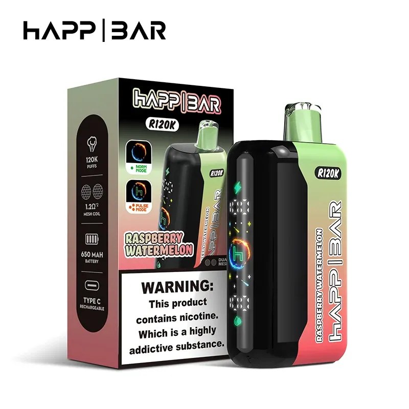 Вейп HAPP R120K – Raspberry Watermelon, 120 000 дръпки, с дисплей