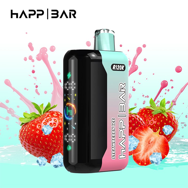 Вейп HAPP R120K – Strawberry Ice, 120 000 дръпки, с дисплей